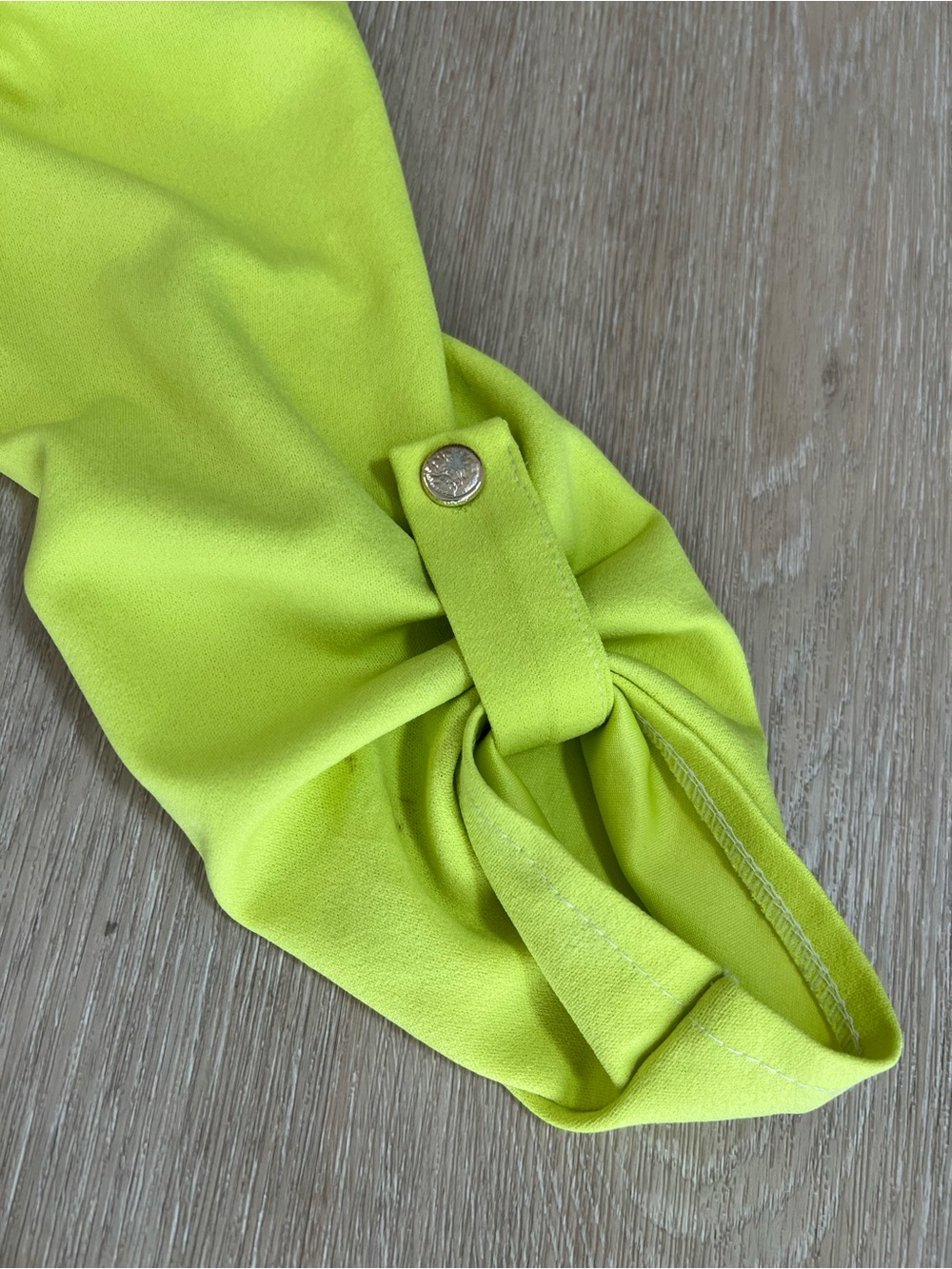Neon Yellow Lightweight Overcoat with Belt Vintage Retro Y2K - Picture 6 of 8